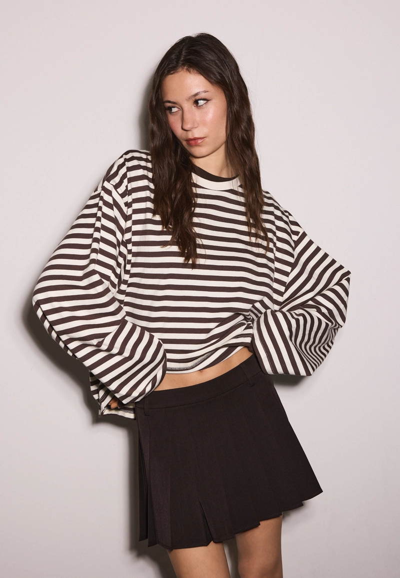 Мини-юбка со складками