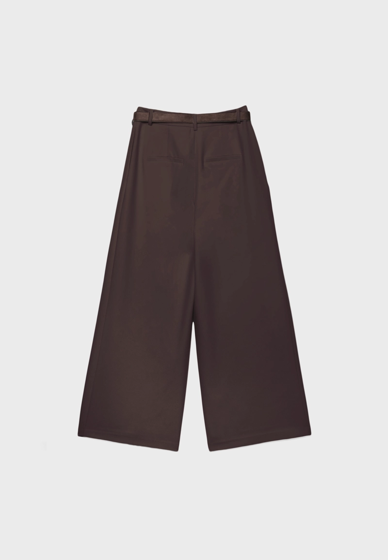 Брюки с макси-защипами и поясом