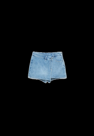 Crossover denim skort- Заказать в России