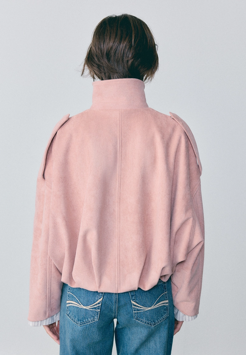 Куртка-баллон из искусственной замши