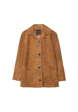 Кожаная куртка с карманами- Заказать в России