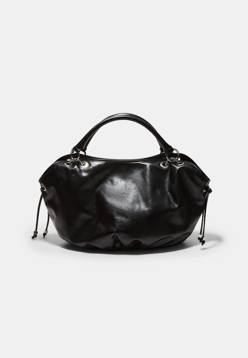 Круглая сумка-шопер с металлическими деталями