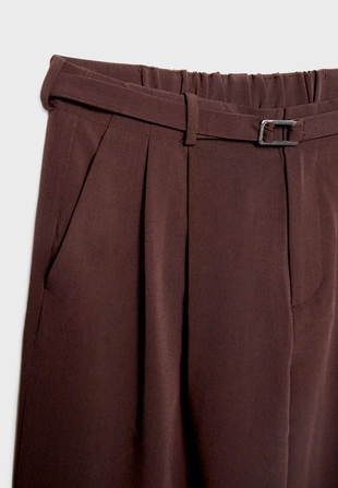 Широкие брюки с пряжкой- Заказать в России