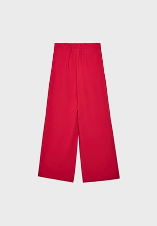 Wideleg trousers with buckle detail- Заказать в России