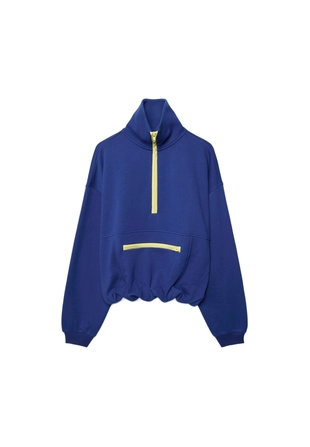 Contrast zip sweatshirt- Заказать в России