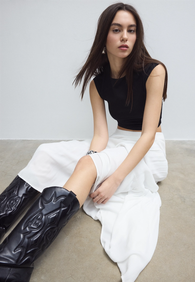 Юбка миди в стиле бохо