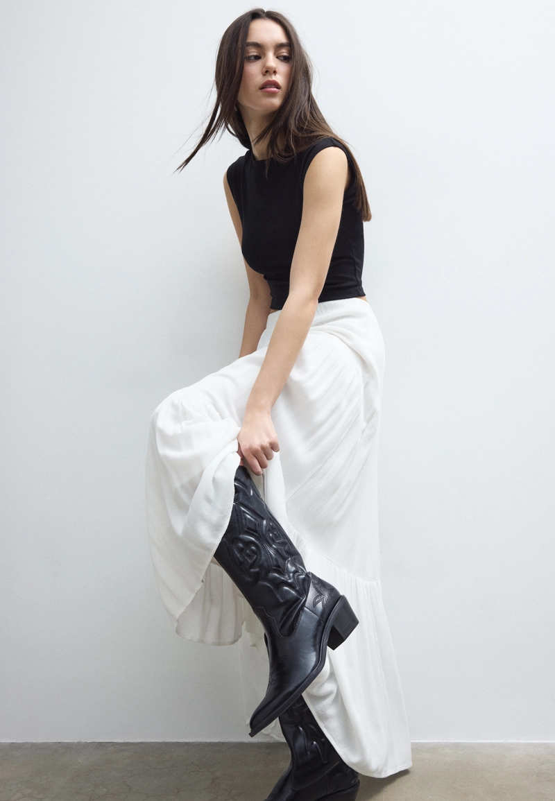 Юбка миди в стиле бохо