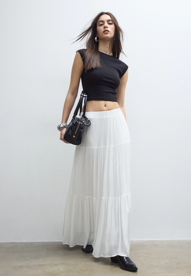 Юбка миди в стиле бохо