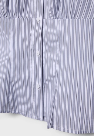 Приталенная рубашка с декоративным швом под грудью- Заказать в России