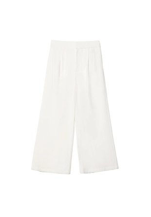 Брюки-кюлоты с защипами из льна- Заказать в России