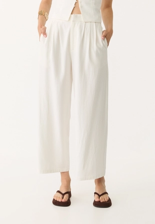 Linen blend darted culottes- Заказать в России