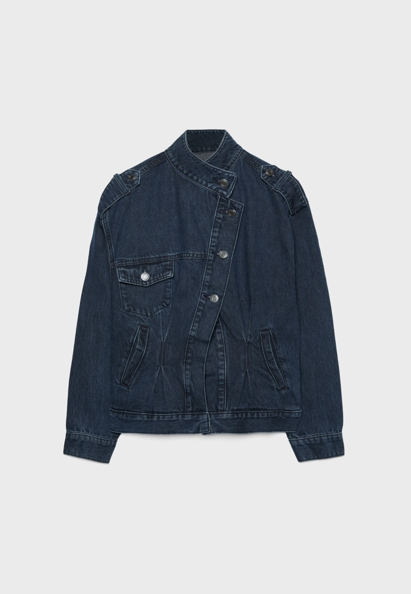 Джинсовая куртка с запахом