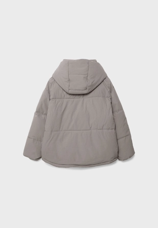 Объемная стеганая куртка с капюшоном- Заказать в России