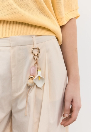 Beaded calla lily flower keyring- Заказать в России