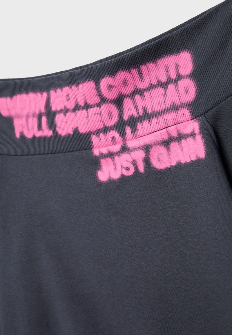 Толстовка с вырезом-лодочкой и принтом