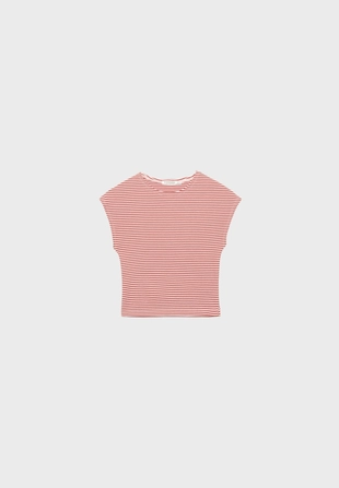 Базовая футболка с короткими рукавами в полоску- Заказать в России