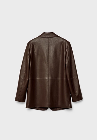 Пиджак из искусственной кожи- Заказать в России