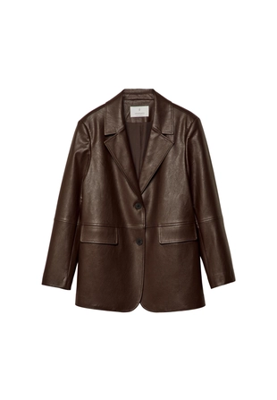 Пиджак из искусственной кожи- Заказать в России