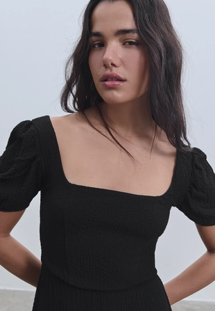 Loosefitting maxi dress with crisscross back- Заказать в России