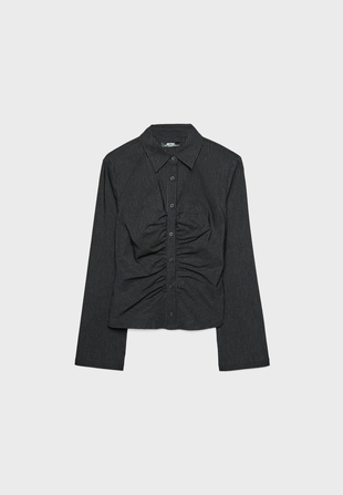 Рубашка с оборками в полоску- Заказать в России