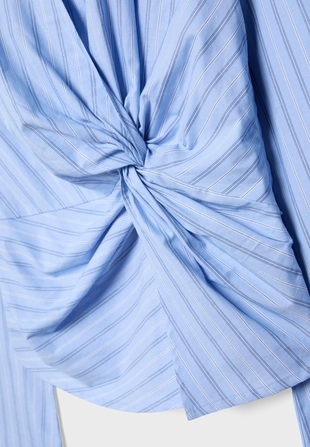 Приталенная рубашка с узлом- Заказать в России