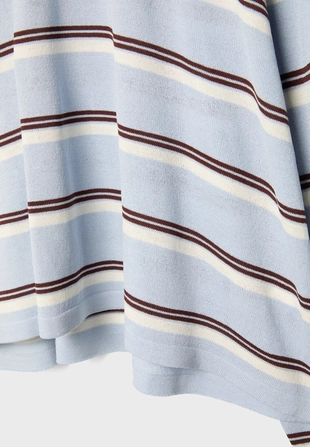 Тонкий трикотажный свитер в полоску- Заказать в России