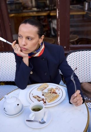 Укороченный пиджак с круглым вырезом- Заказать в России