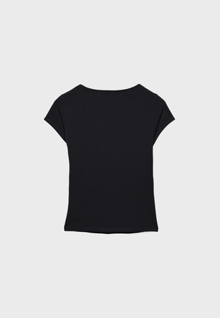 Футболка с короткими рукавами и V-образным вырезом- Заказать в России