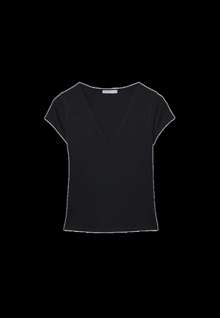 Футболка с короткими рукавами и V-образным вырезом- Заказать в России