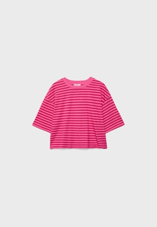 Полосатая футболка с короткими рукавами- Заказать в России