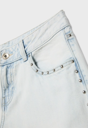 Wideleg loose studded jeans- Заказать в России