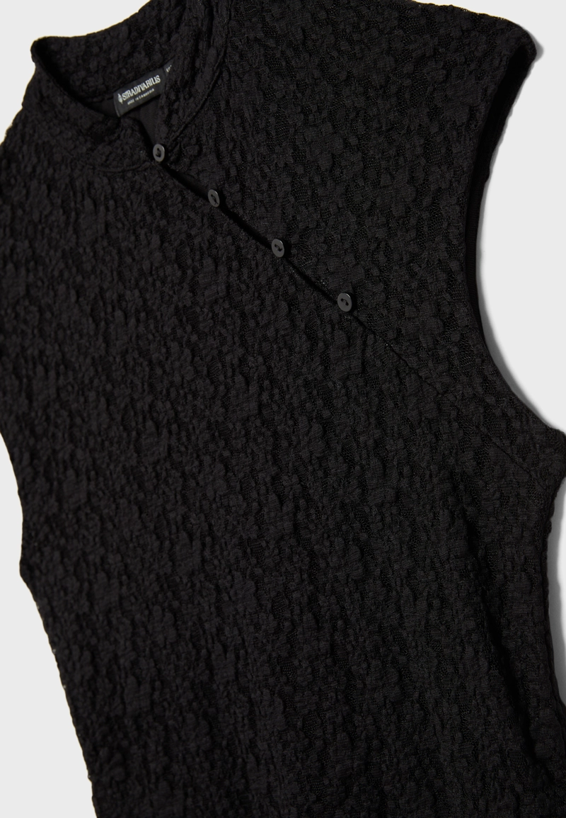 Футболка в стиле ципао с кружевом