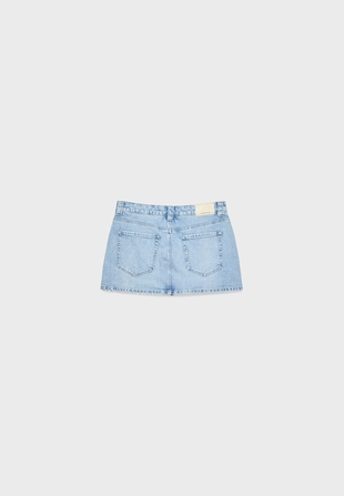 D62 striped denim skort- Заказать в России