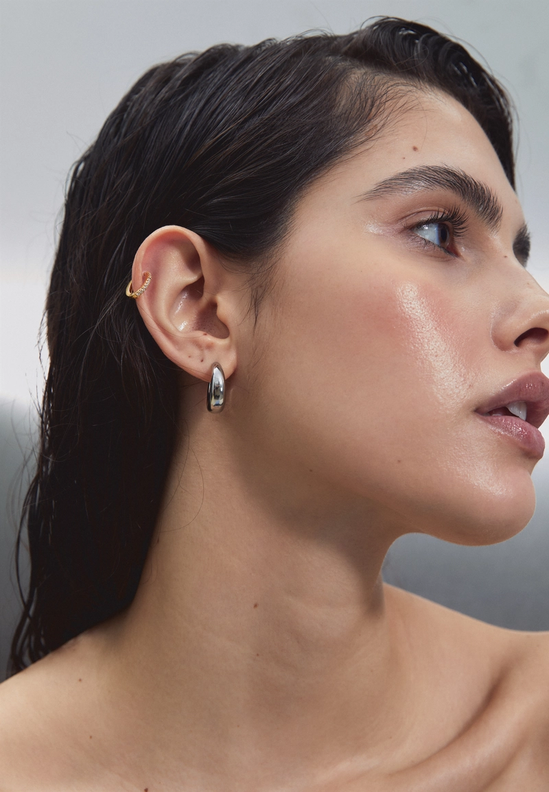 Набор из 2 водонепроницаемых серег-колец