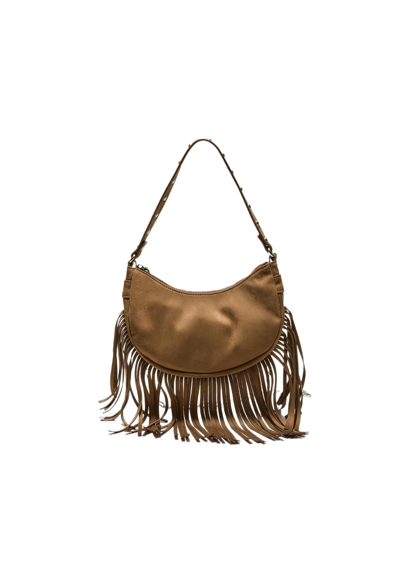 Сумка на плечо «Луна» с бахромой