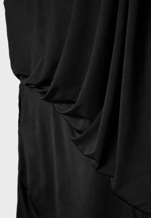 Короткое асимметричное драпированное платье- Заказать в России