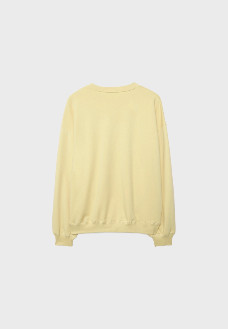 Толстовка с длинными рукавами, круглым вырезом и надписью