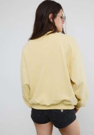 Толстовка с длинными рукавами, круглым вырезом и надписью- Заказать в России