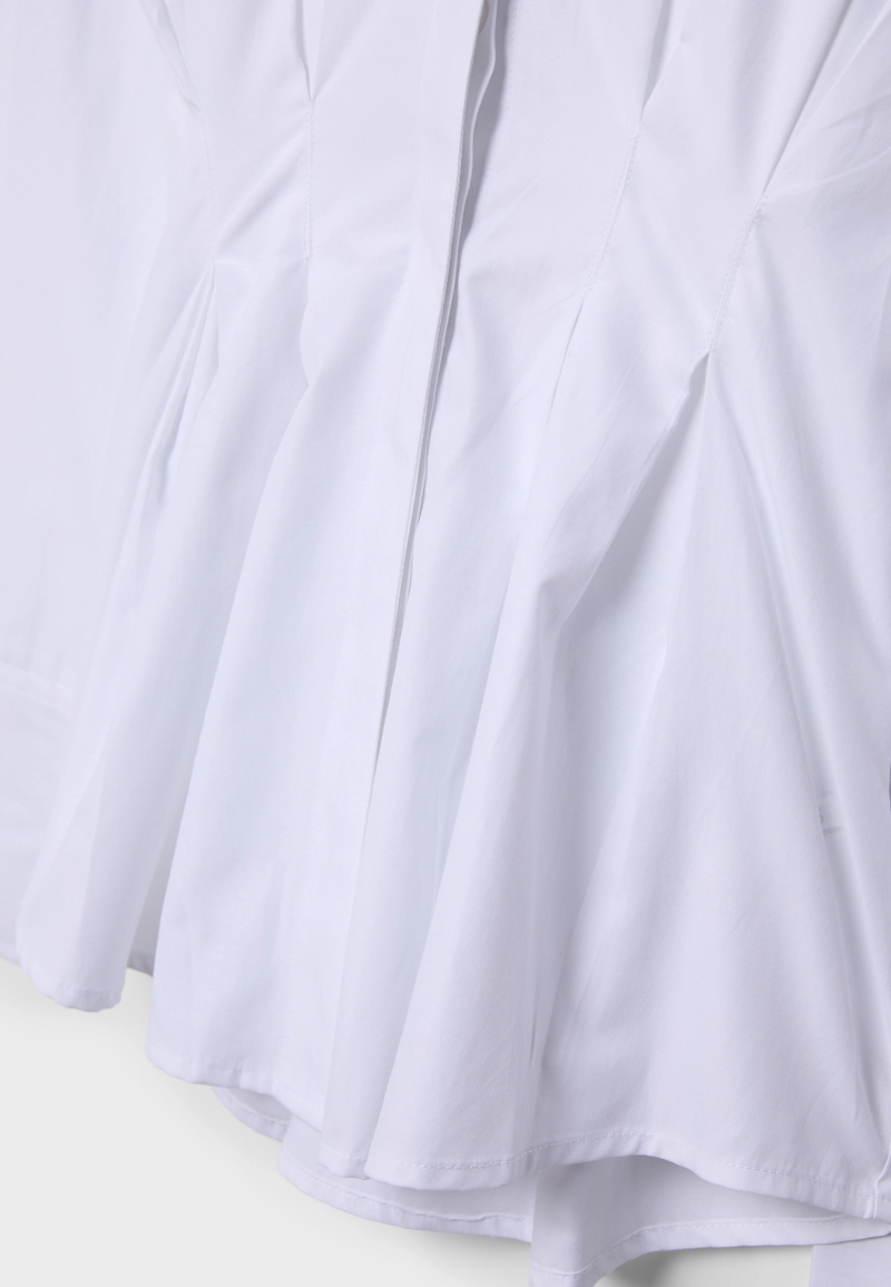 Рубашка из поплина со складками