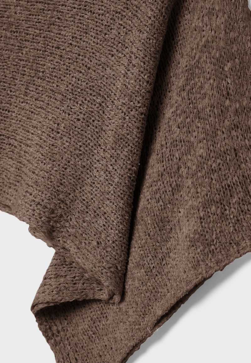 Базовый вязаный свитер-накидка