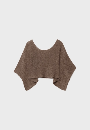 Базовый вязаный свитер-накидка- Заказать в России