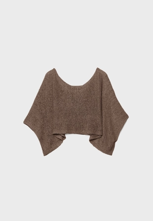 Базовый вязаный свитер-накидка- Заказать в России