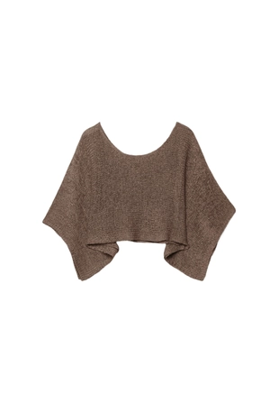 Базовый вязаный свитер-накидка- Заказать в России