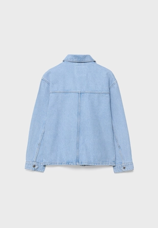 Джинсовая куртка с карманами- Заказать в России