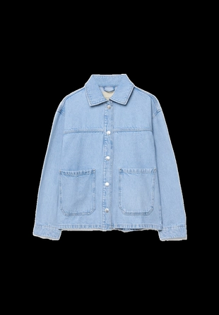 Джинсовая куртка с карманами- Заказать в России