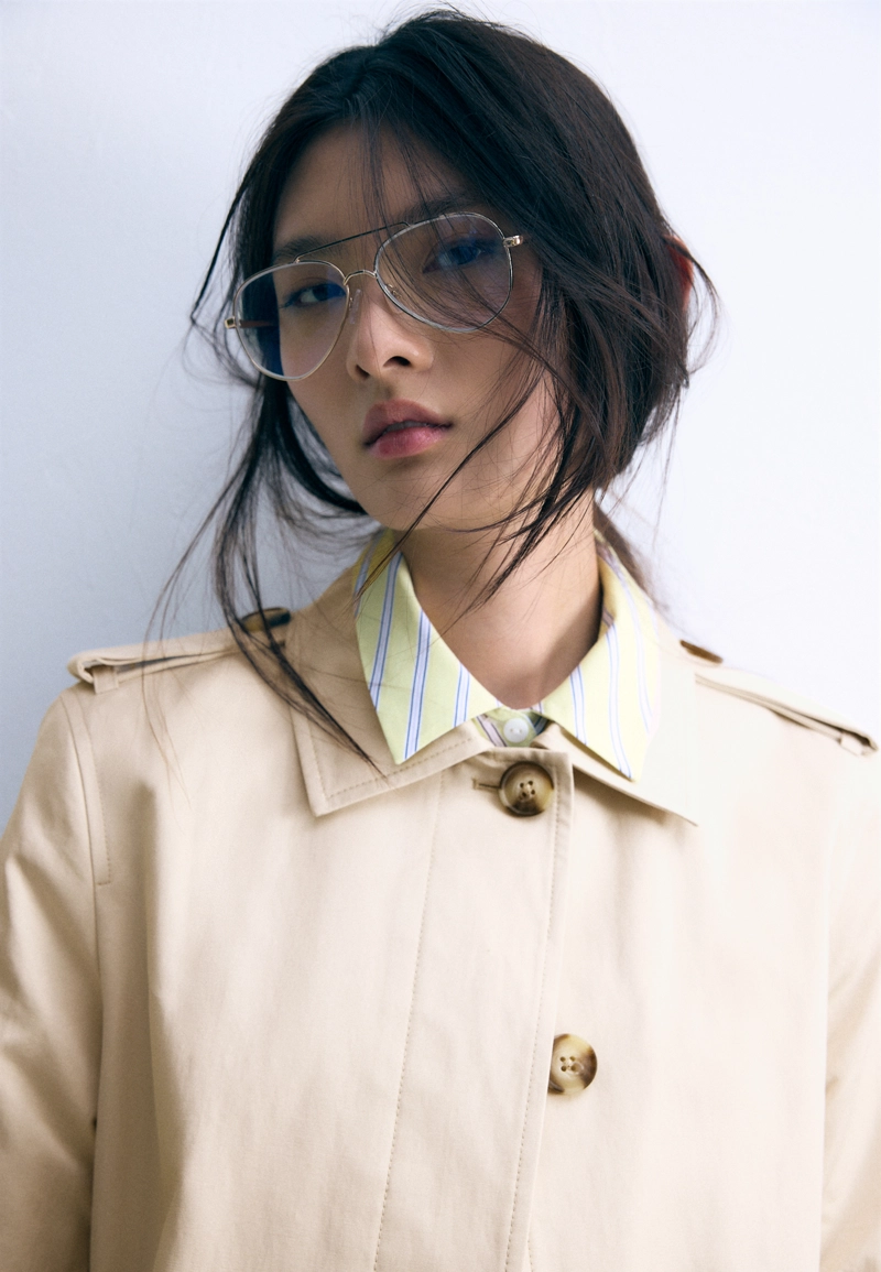 Длинный однобортный тренч