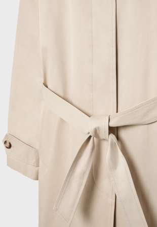 Длинный однобортный тренч- Заказать в России