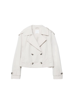 Short doublebreasted trench coat- Заказать в России