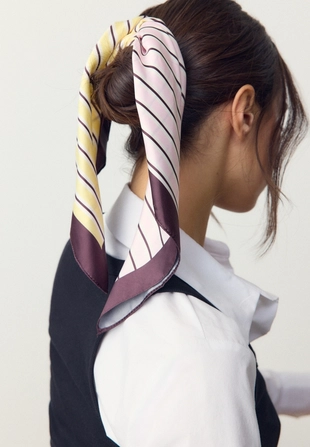 Платок в контрастную полоску- Заказать в России