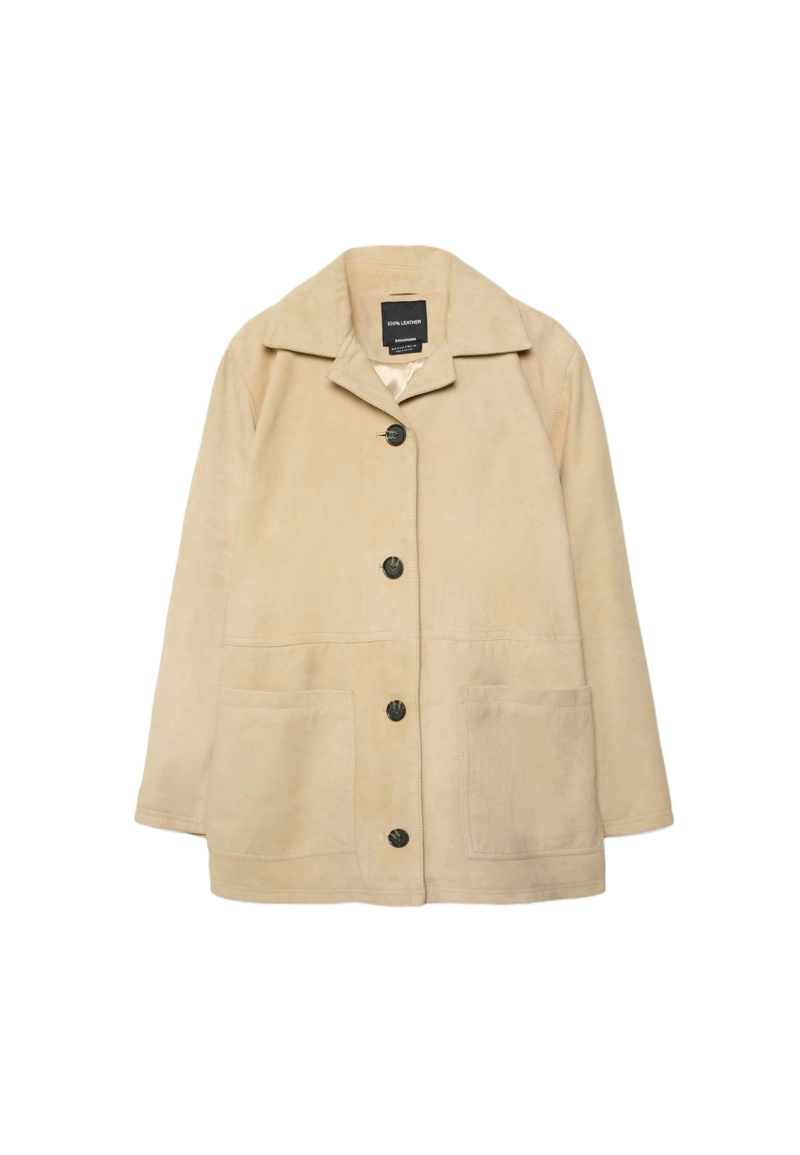 Кожаная куртка с карманами